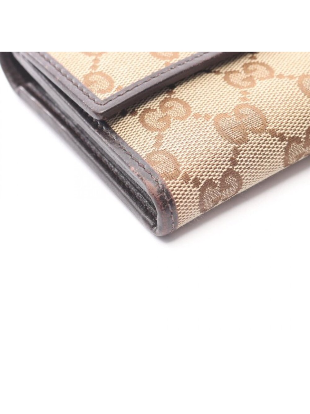★SOLD★ Gucci Bifold Wallet GG Canvas Beige Brown Zip - Picture 7 of 13